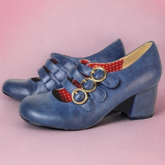 B.a.i.t. Shoes - B.A.I.T. Charlie Retro Mary Jane's Size 6.5 Blue
